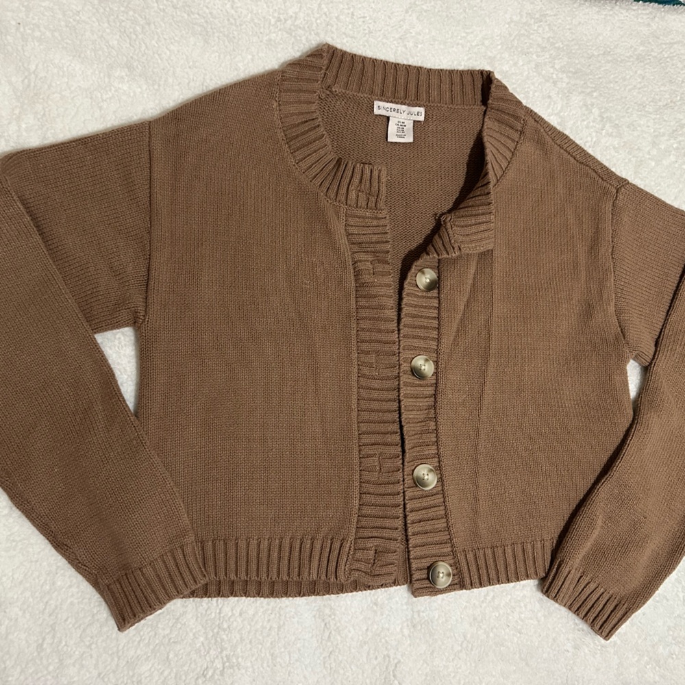 SOLD 

Sincerely Jules Brown Button-Up Cardigan/Pants
